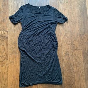 Black maternity bodycon dress